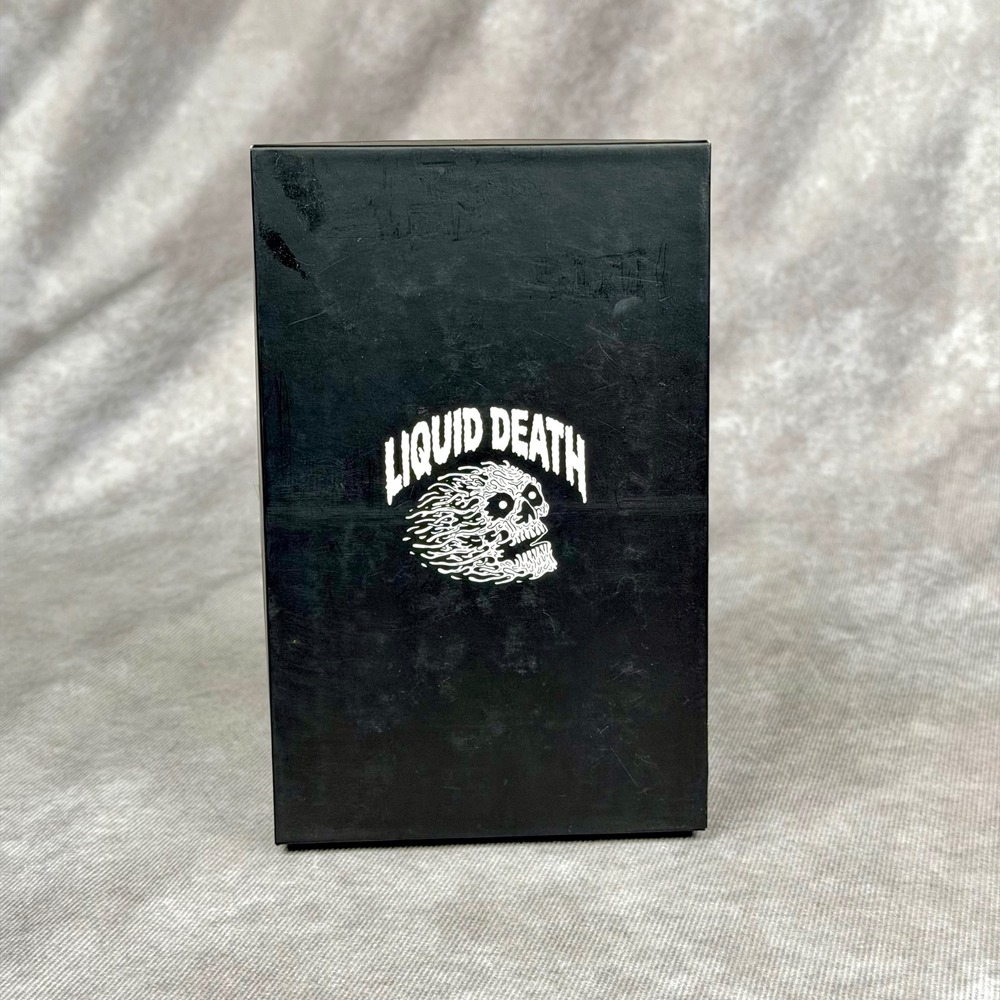 Liquid Death Coffin Flask Stainless Steel Murder Your Thirst Skull Snake w Box